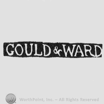 The name Gould & Ward written with uppercase letters