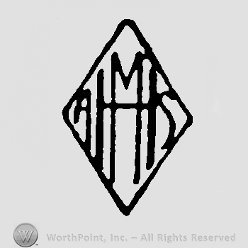 Uppercase AHMS written inside a diamond