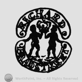two men holding a crown, label above "RICHARD", under "BRADLEY"