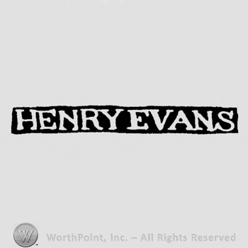 The name Henry Evans written with uppercase letters