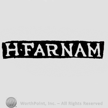 The name H. Farnam written with uppercase letters