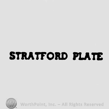 Stratford Plate written with uppercase letters