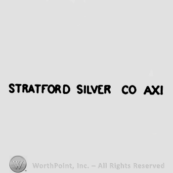The words Stratford Silver Co AXI written with uppercase letters