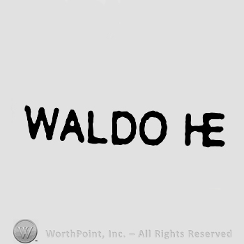 Waldo HE written with uppercase letters