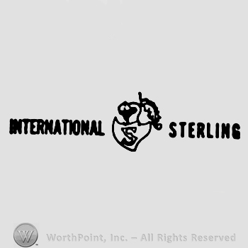 International Sterling written with uppercase letters and a helmet with shield between the words