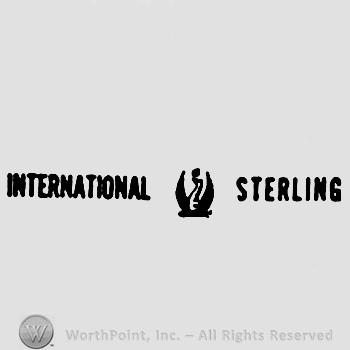 International Sterling written with uppercase letters, the image of a swan between the words