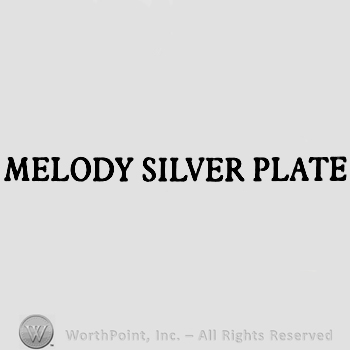 Melody Silver Plate written with uppercase letters.