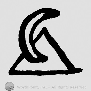 A crescent and a triangle.