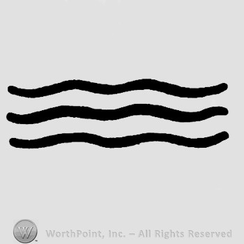 Wave made from three horizontal lines.