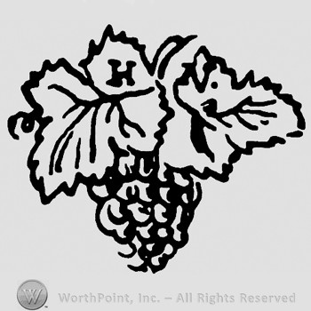 A bunch of grapes and letter H inside.
