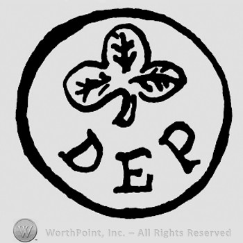 A flower and word DEP inside a circle.