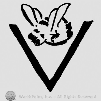 A bee and letter V.