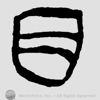 A shield shape with a stripe.