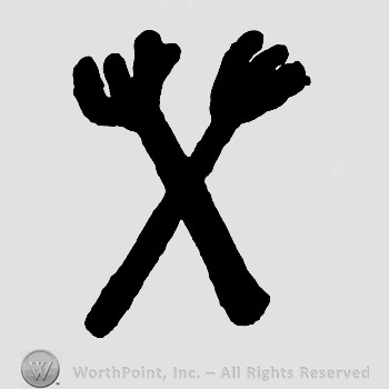 Two crossed tridents