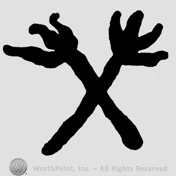 Two crossed tridents