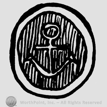 An anchor inside a double circle.