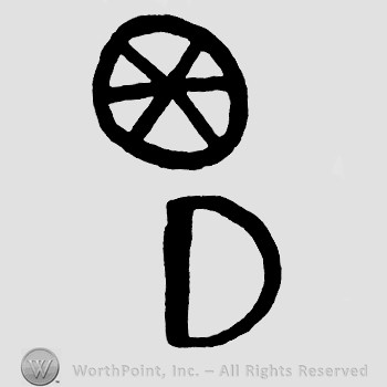 An asterisk inside a circle and letter D below