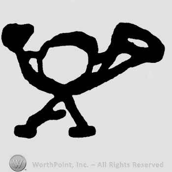 Shape similar to a horn and letter A below.