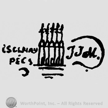 Shape similar to a fence;PECS and JJM written on sides.