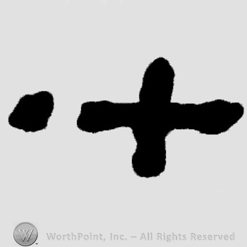 A cross and a dot.
