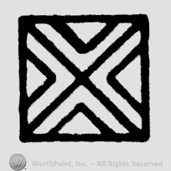 A square with a cross inside;X.