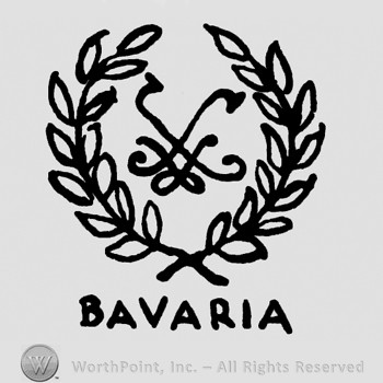 Monogram of letters SCV in the middle;branches on sides and word BAVARIA below.