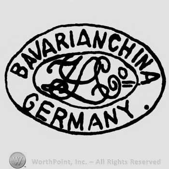 Monogram of letters ZSCO inside an oval;BAVARiA CHINA GERMANY written outside the oval.
