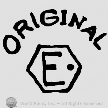 Letter E inside a hexagon;word ORIGINAL written on top.