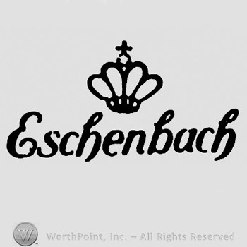 A crown with cross on top;ESCHENBACH written below.