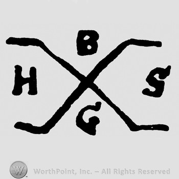 A cross with letters HBSG,each one on its own side.