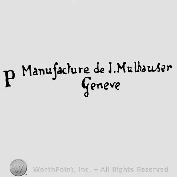 P MANUFATURE DE J MULHAUSER GENEVE written.