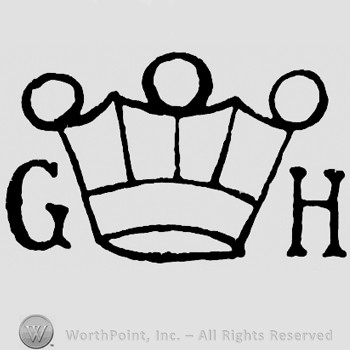 Crown and letters GH on sides.
