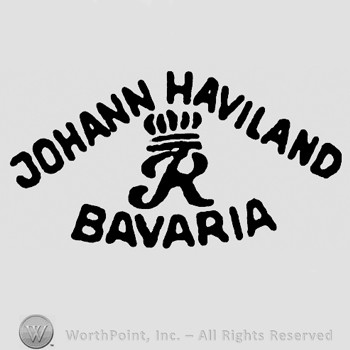 Letter R and a crown in the middle;Johann Haviland on top;Bavaria written below.