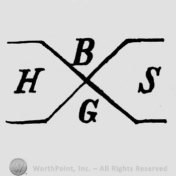 Cross with letters HBSG .