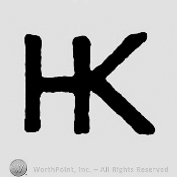 Monogram made from letters HK.
