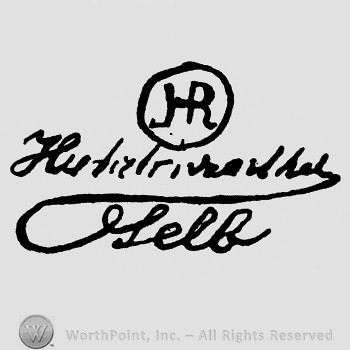 HR inside a circle on top;Hutschenreuther Selb written below.