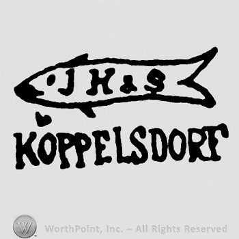A fish with JK & S written inside;Koppelsdorf written below.