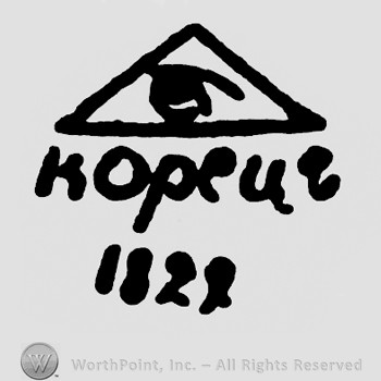 A triangle with an eye inside;KOPEUR 1822 written below.