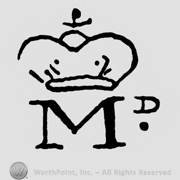 Crown with cross on top;MD written below.