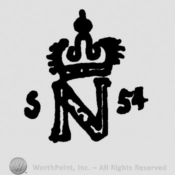 Letter N with a crown on top;S 57 on sides.
