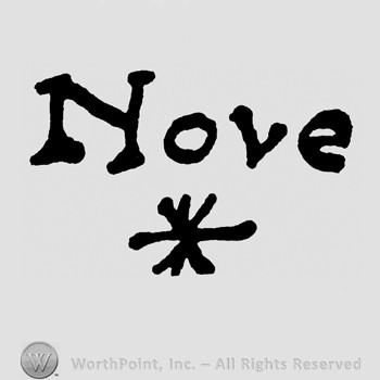 Word Nove and an asterisk below.
