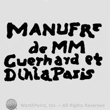 MANUFRE DE MM GUERHARD ET DUH LA PARIS written.