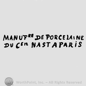 MANUFRE DE PORCELAINE DU CER NASTA PARIS written.