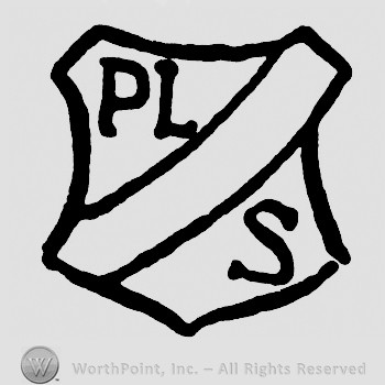Shield with stripe and Pl S written inside.