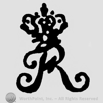 Letter R and a crown on top.