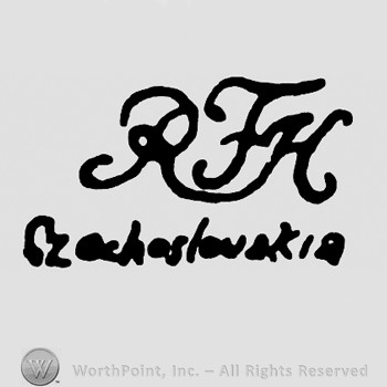 Monogram of letters RFH and word Czechoslovakia written below.
