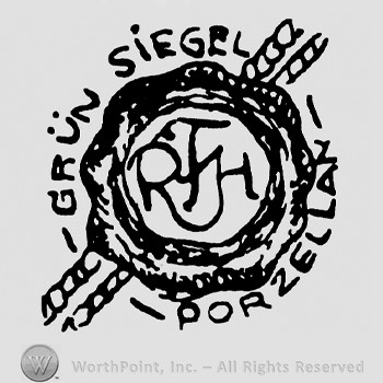 A circle with RFH in the middle;GrunSiegel Porzellan written outside.