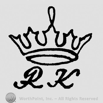 A crown and letters RK below.