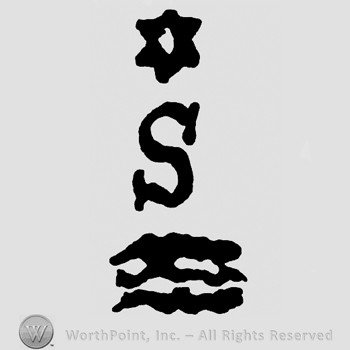 Letter S with a star on top;waves,