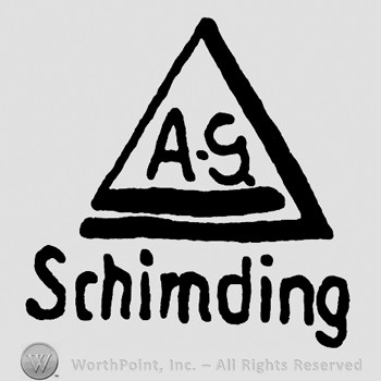 Triangle with letters AG inside;Schirnding written below.